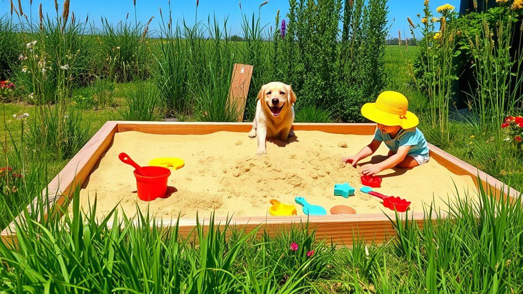 creative sandpit for play