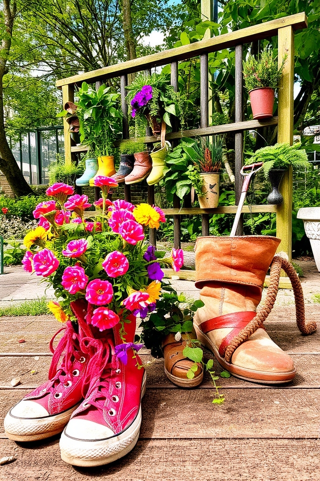 creative shoe planter project