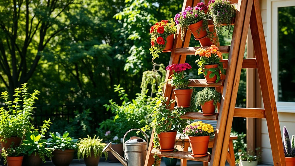 creative vertical plant display