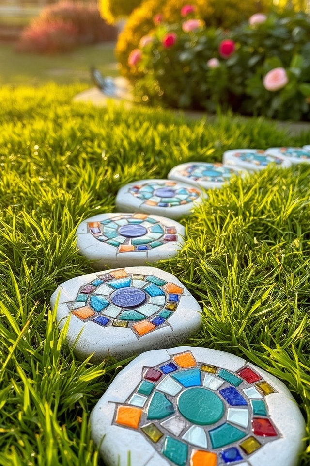 custom mosaic garden path