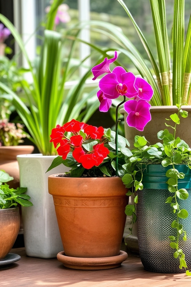 decorative planters enhance aesthetics