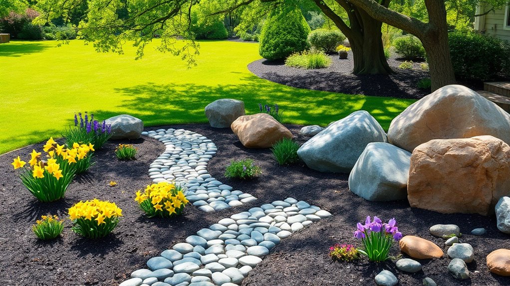 decorative rocks enhance aesthetics