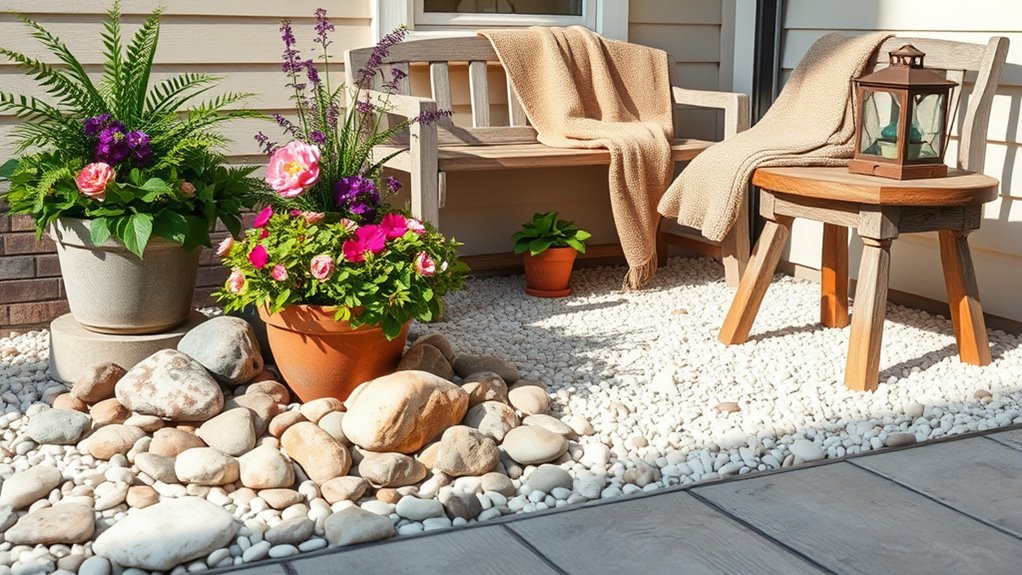 decorative stones enhance aesthetics