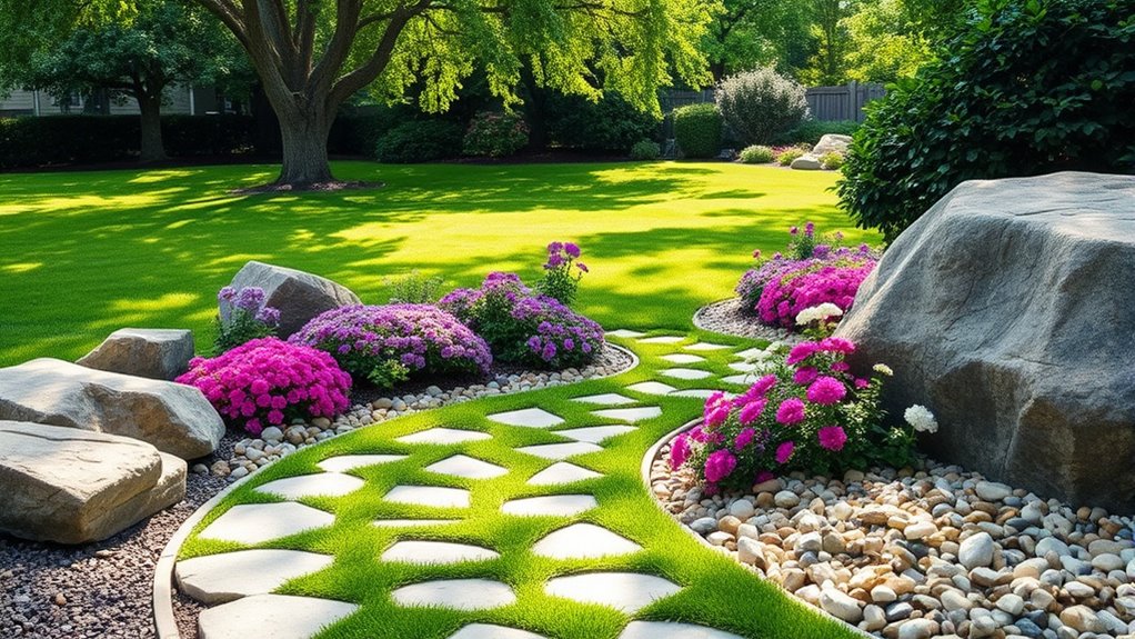 decorative stones enhance gardens