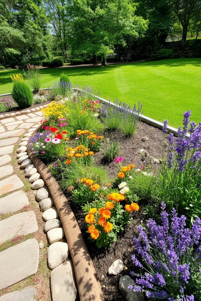 defined boundaries with edging