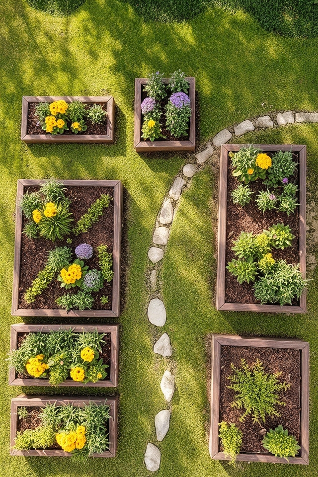 defined garden bed aesthetics