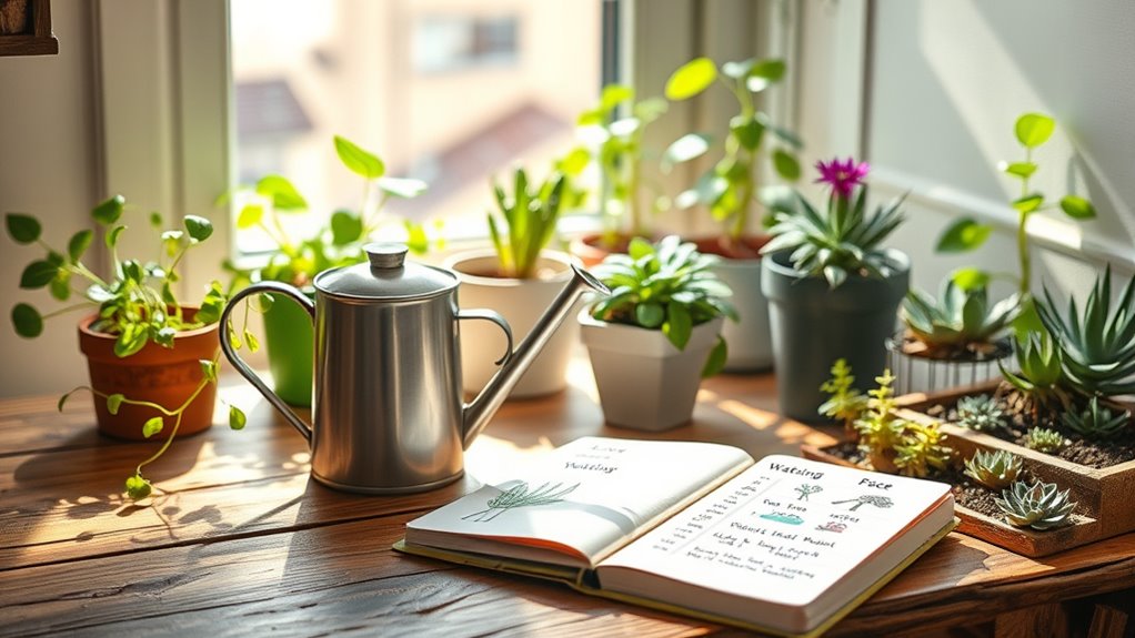 develop consistent watering schedule