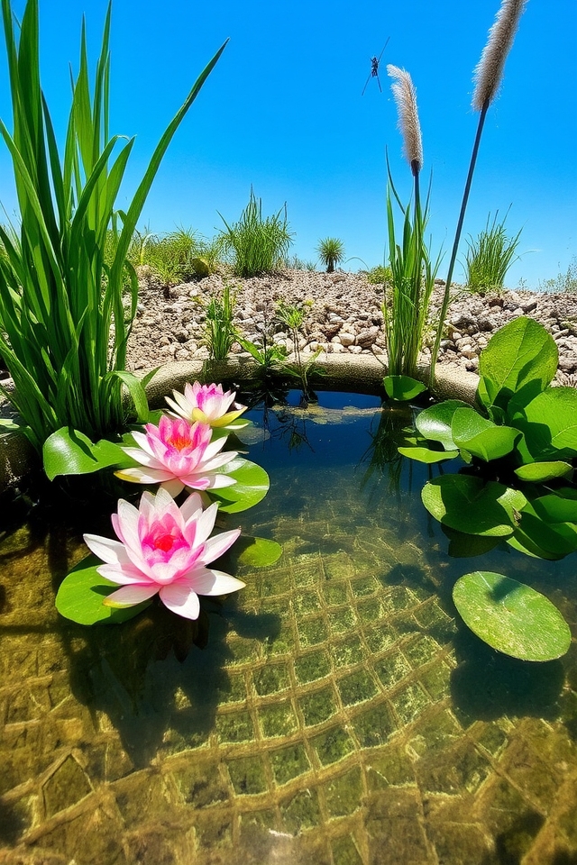 diverse aquatic plant selection