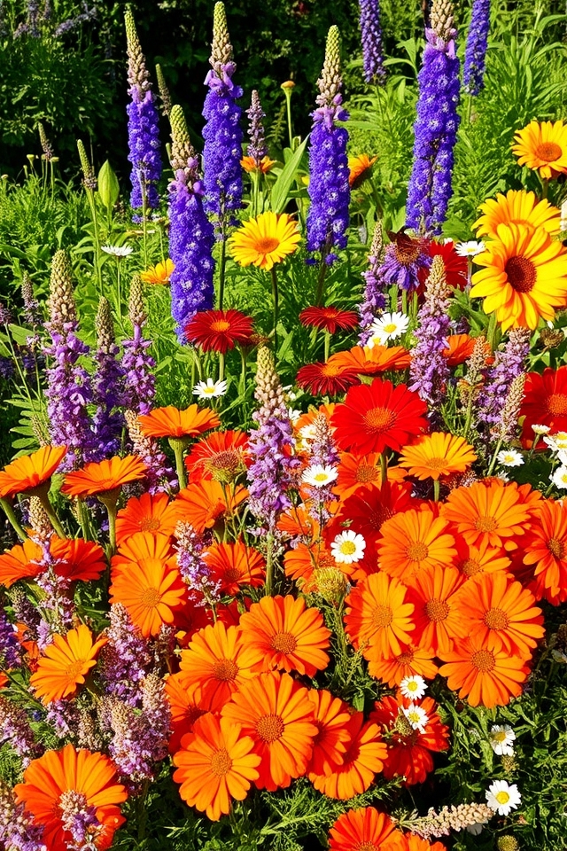 diverse flowers for vibrant garden