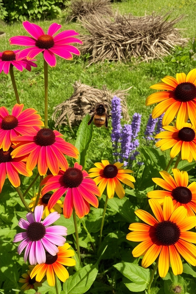diverse native blooming plants