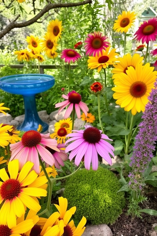 diverse native flowering plants