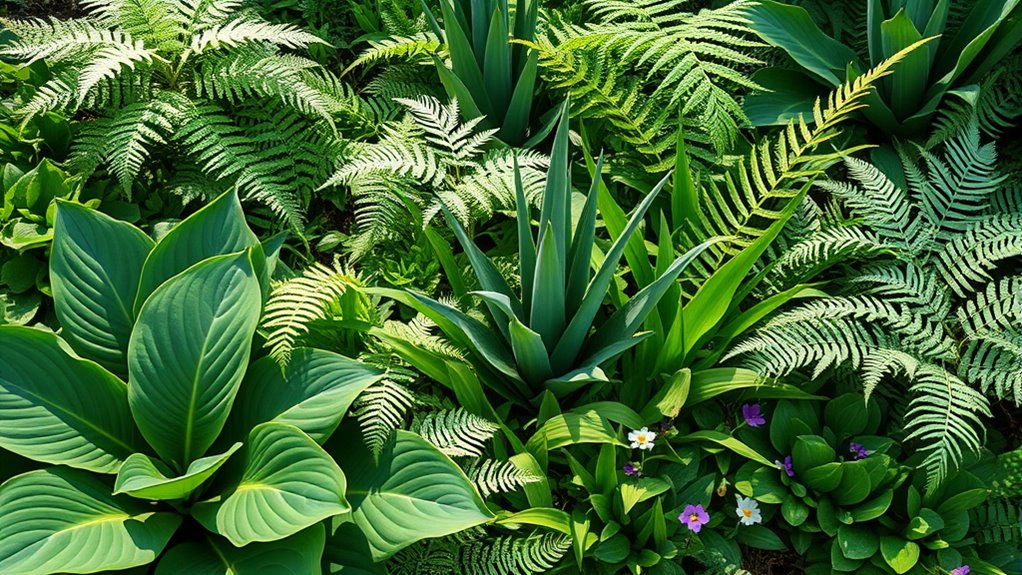 diverse textural plant arrangement
