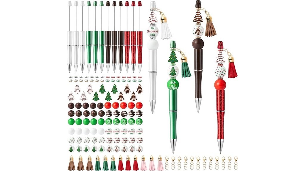 diy beadable christmas pens
