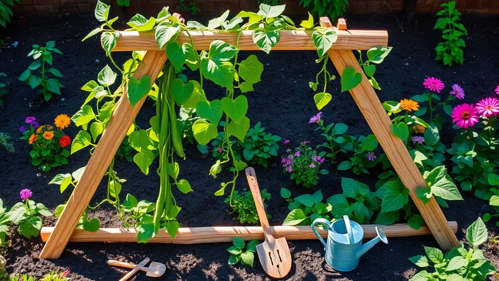diy climbing veggie trellises