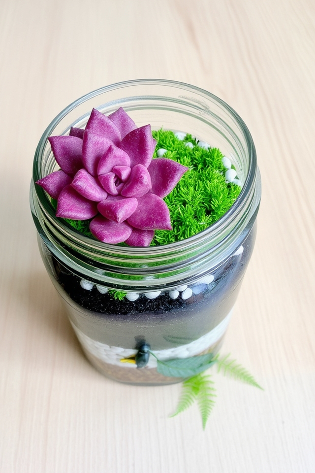 diy glass jar terrariums