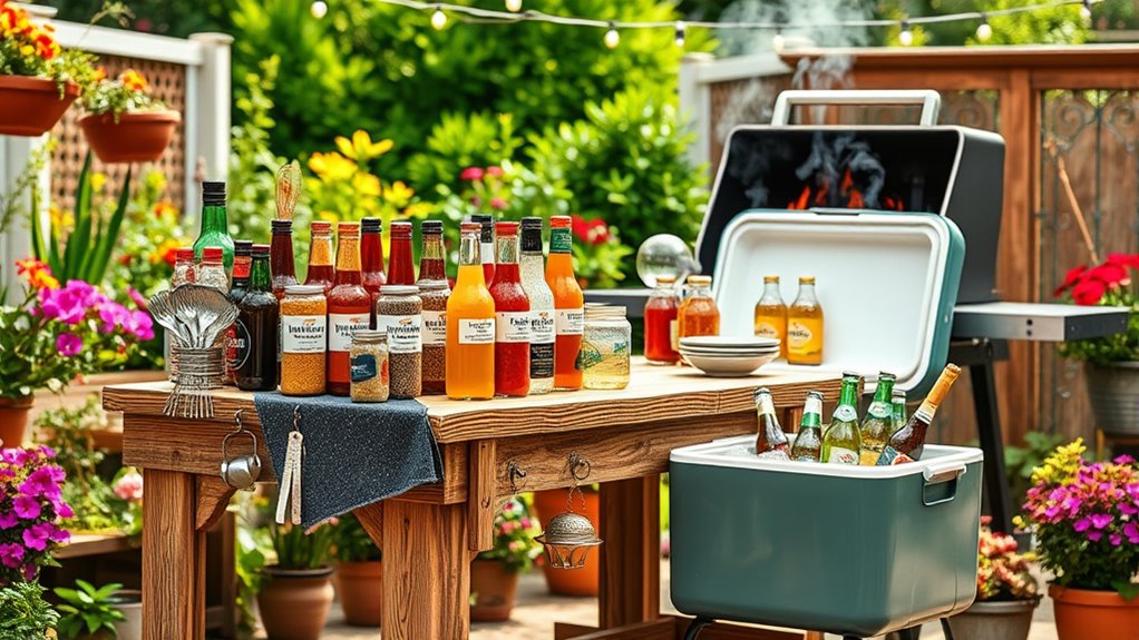 diy outdoor barbecue setup