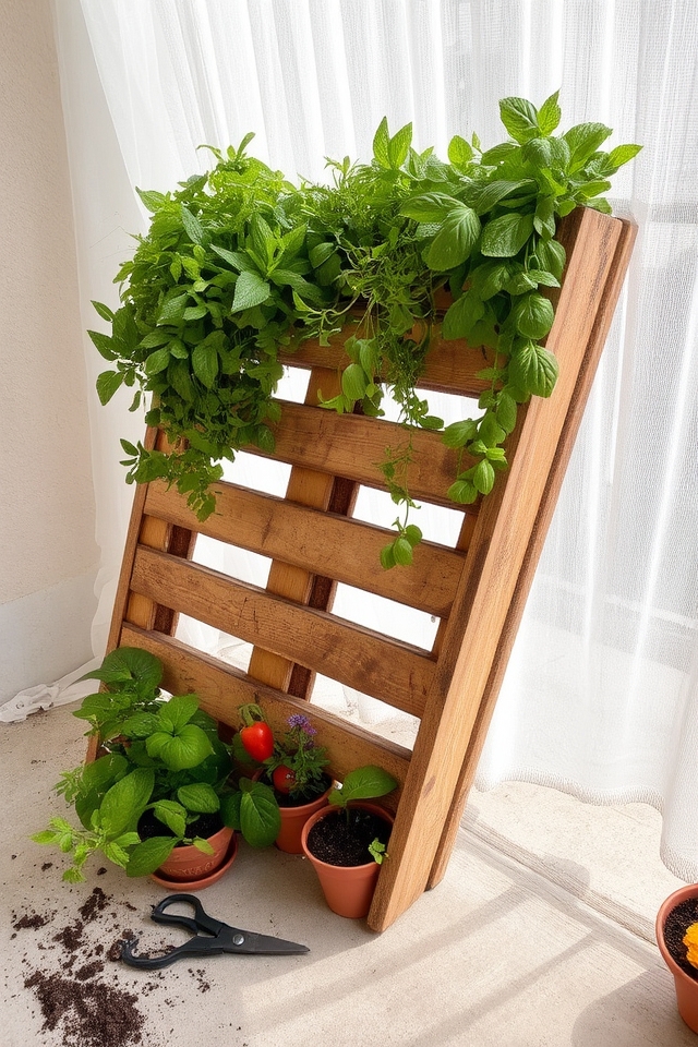 diy vertical pallet gardens