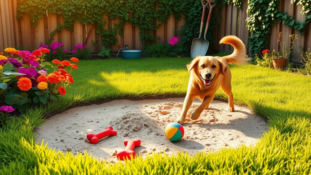 dog friendly digging area