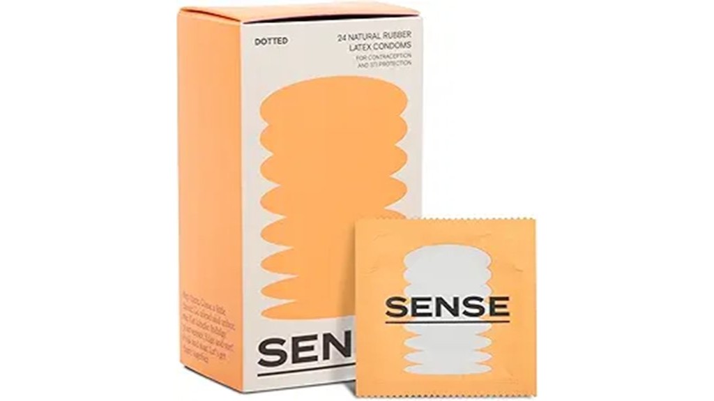 dotted latex condoms pack