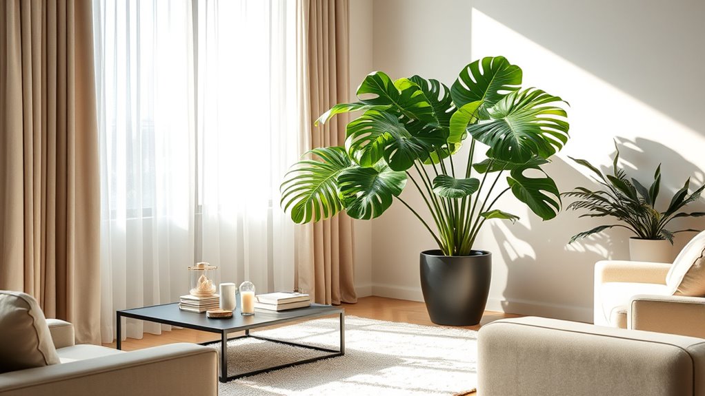 dramatic statement floor plants