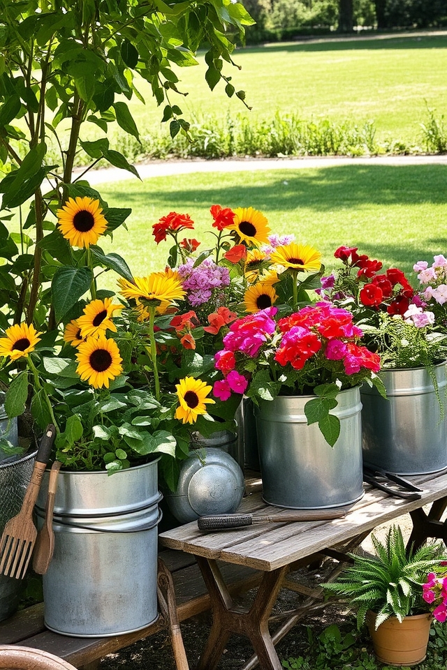 durable stylish metal planters