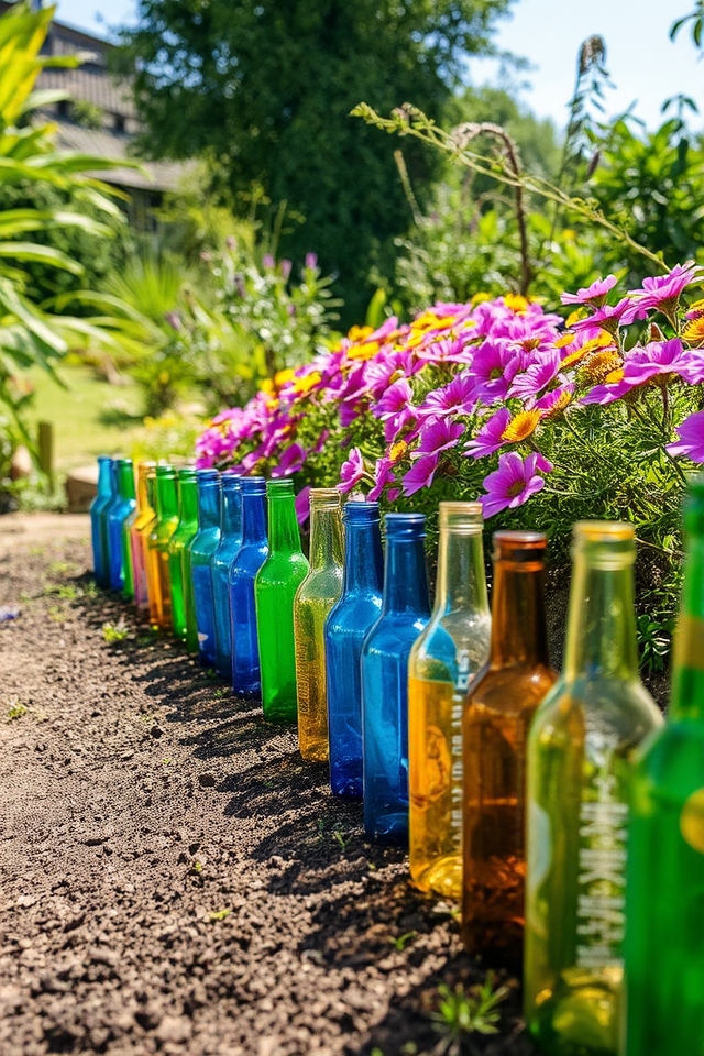 eco friendly garden glass borders