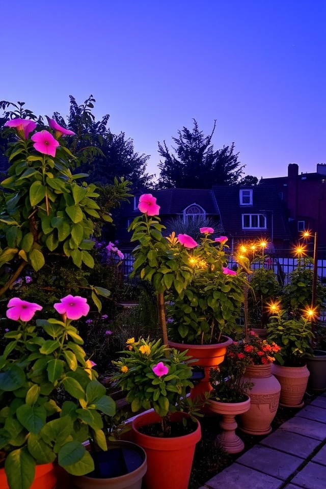 eco friendly nighttime garden lighting