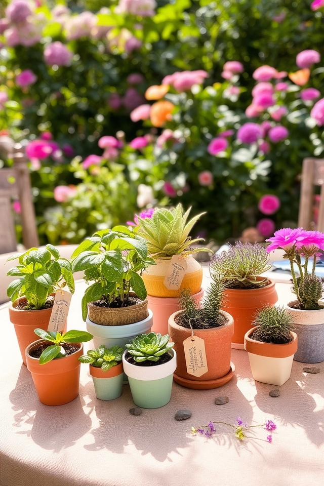 eco friendly potted plant favors