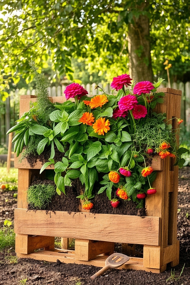 eco friendly vertical pallet gardens