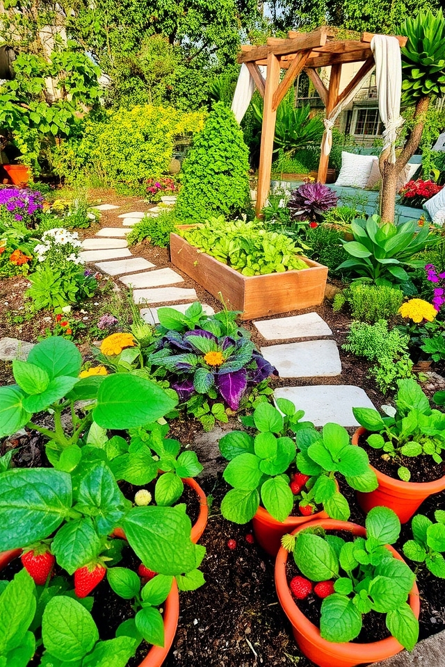 edible garden design integration