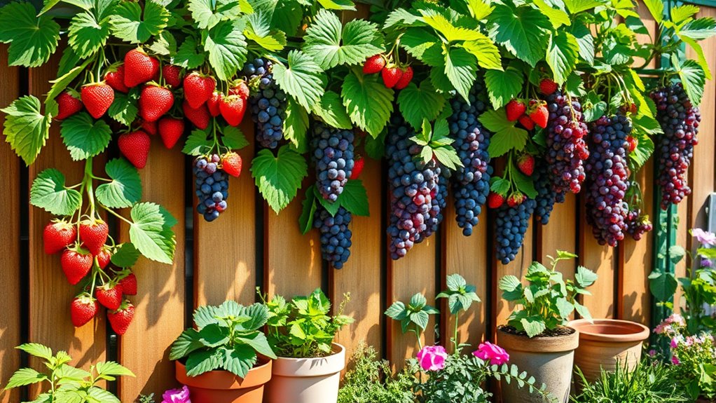 edible garden fence fruits