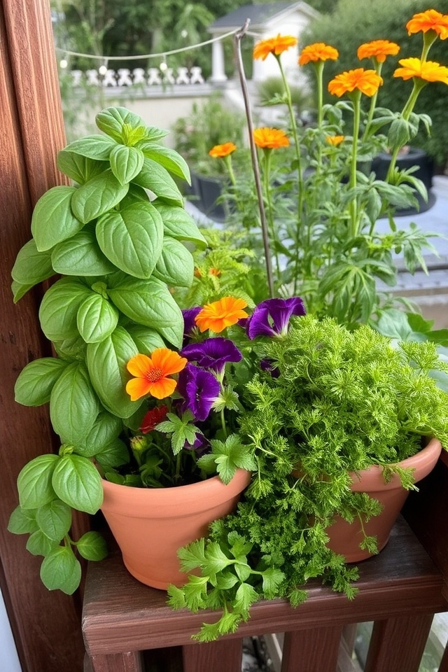 edible ornamental balcony garden