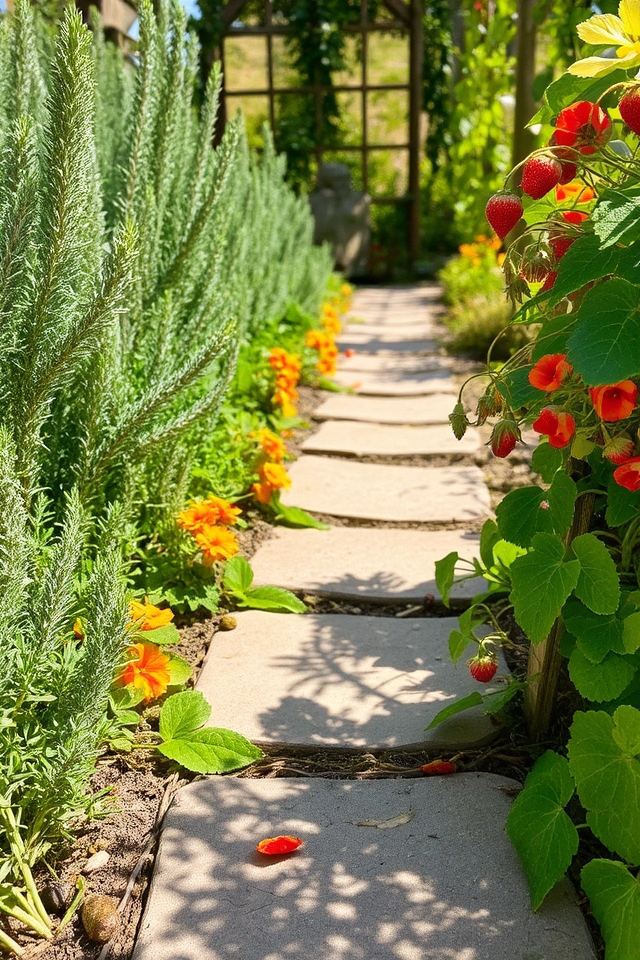 edible plants enhance walkways