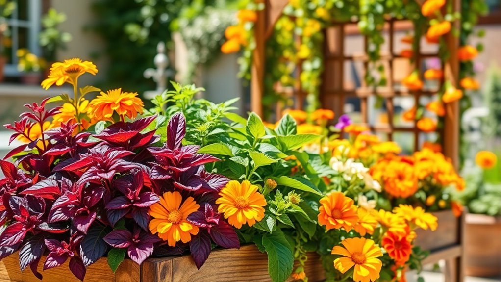 edibles and ornamentals together