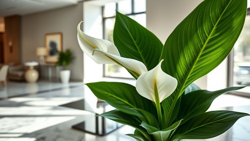 elegant air purifying indoor plant