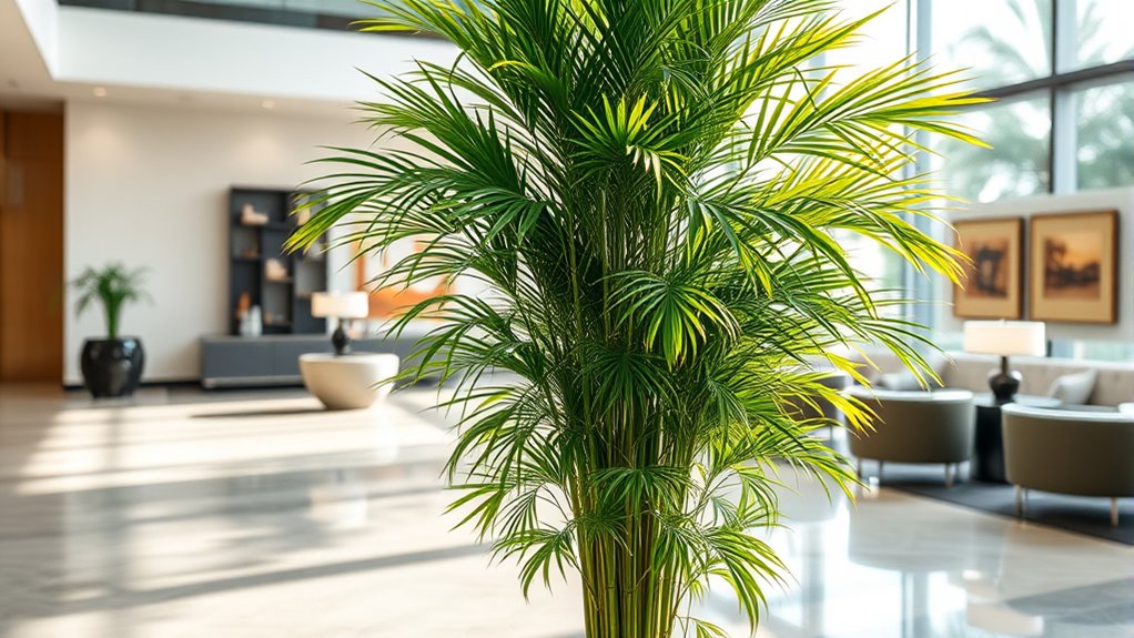 elegant air purifying indoor plant