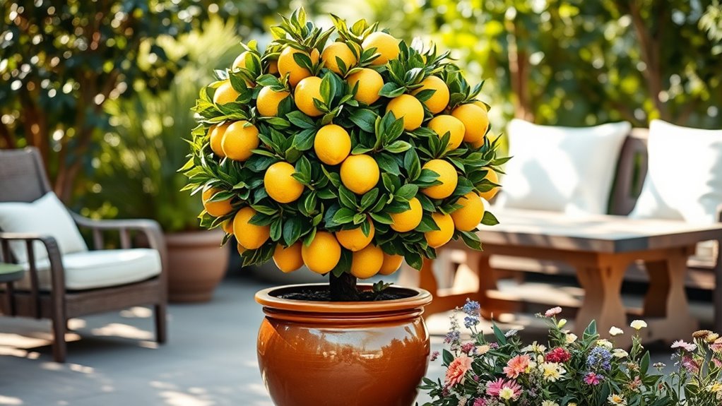 elegant citrus garden accent