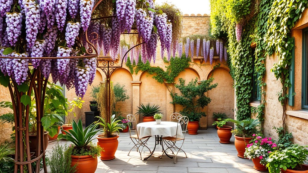 elegant climbing plant support