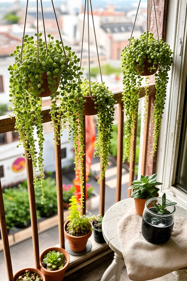 elegant low maintenance balcony succulent