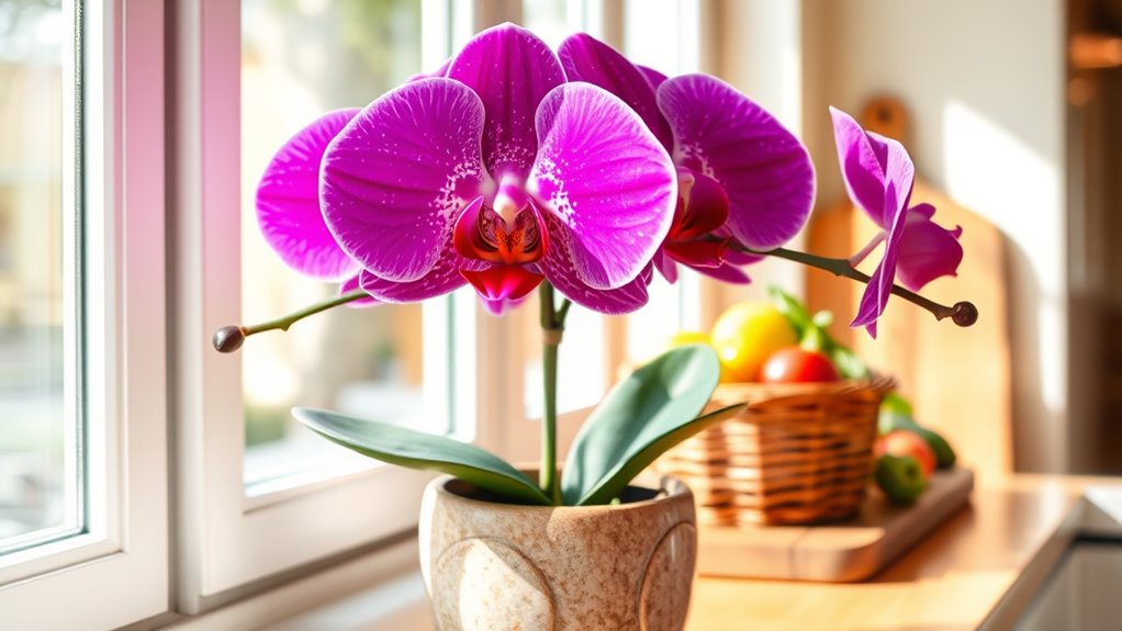 elegant orchids for kitchens