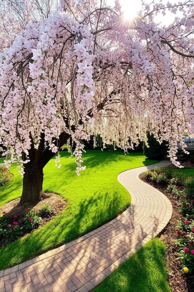 elegant ornamental tree blooms
