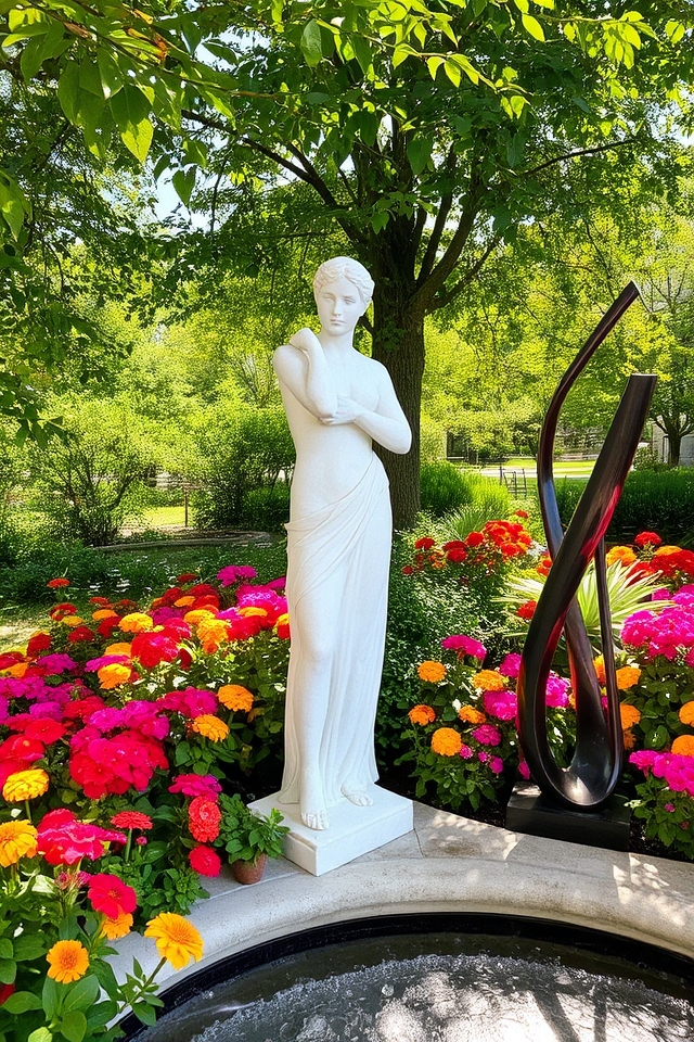 elegant outdoor art installations