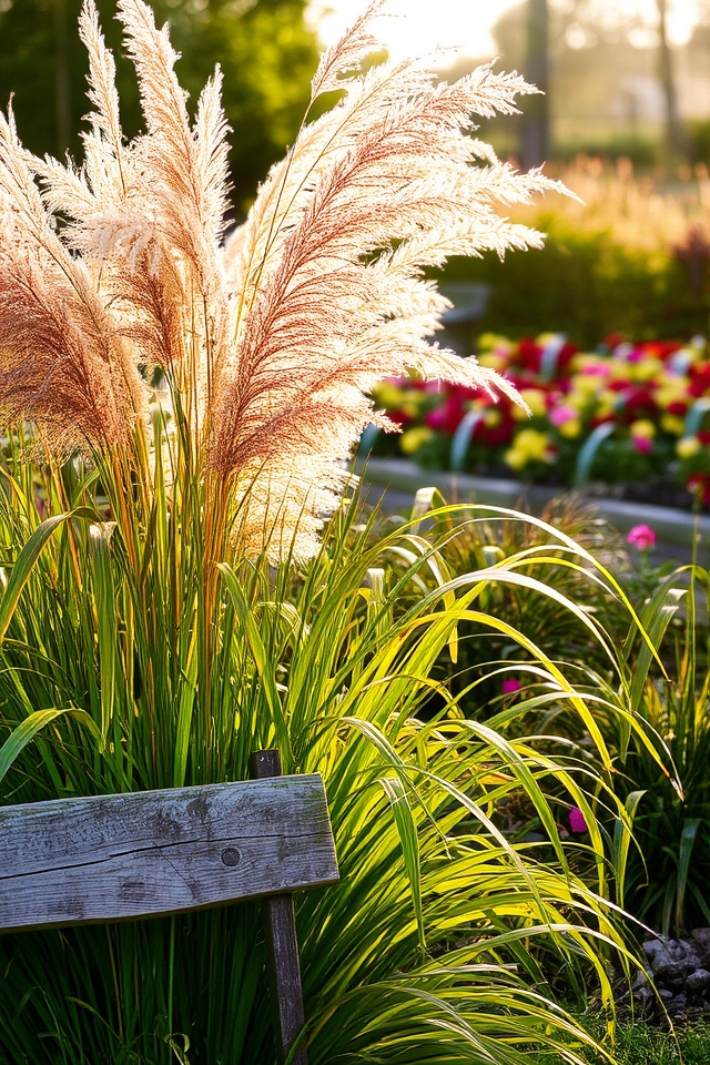 elegant privacy through grasses