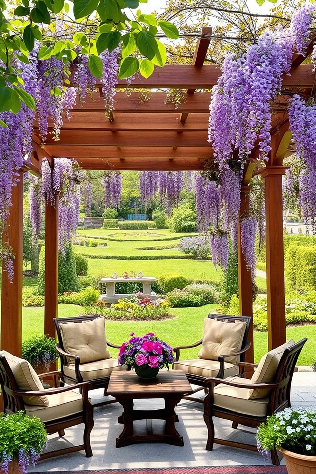 elegant shade enhancing outdoor oasis