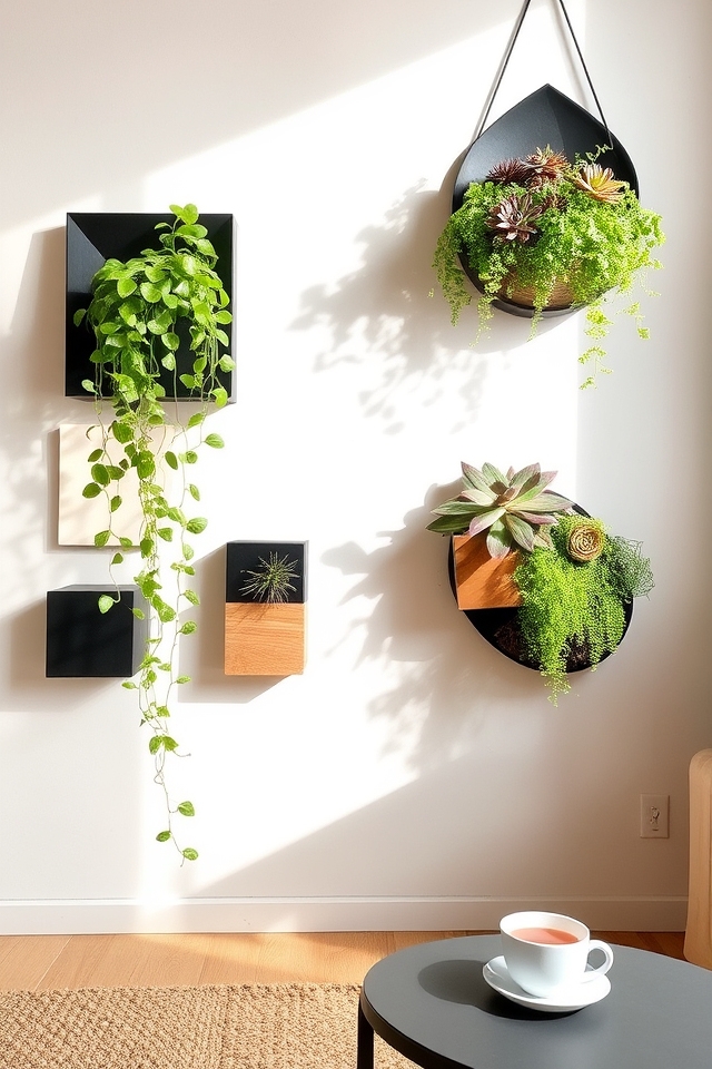 elegant space saving greenery decor