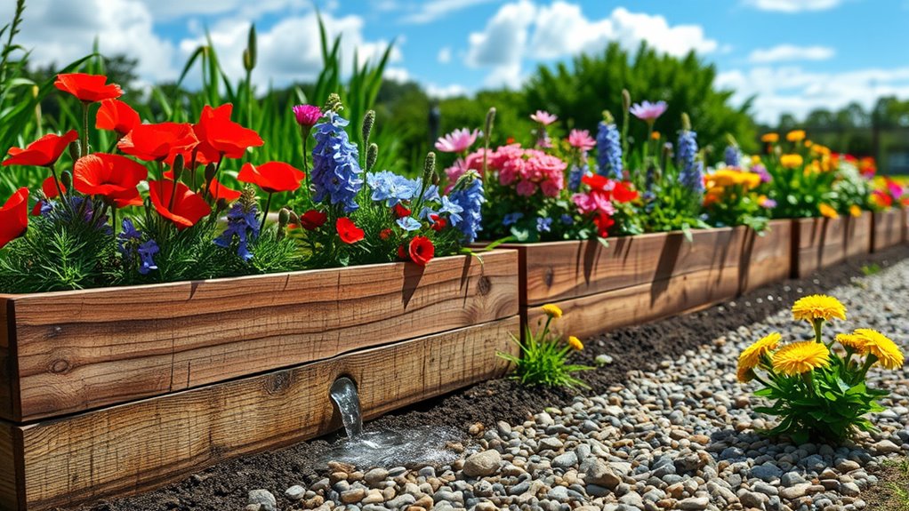 elevated beds promote drainage