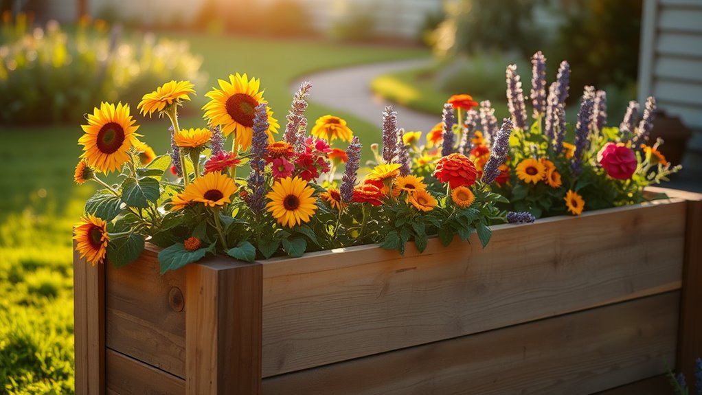 elevated flower beds enhance aesthetics