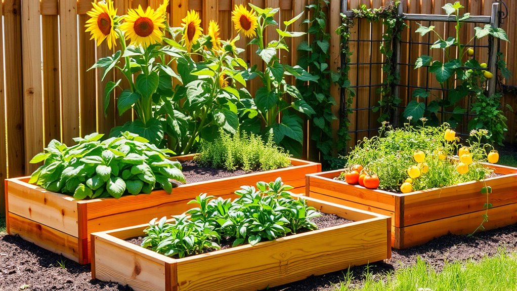elevated privacy garden design