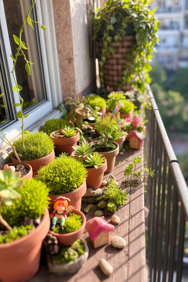enchanting balcony fairy garden