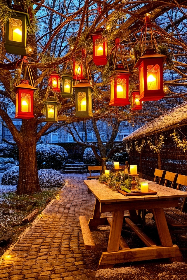 enchanting festive garden lanterns